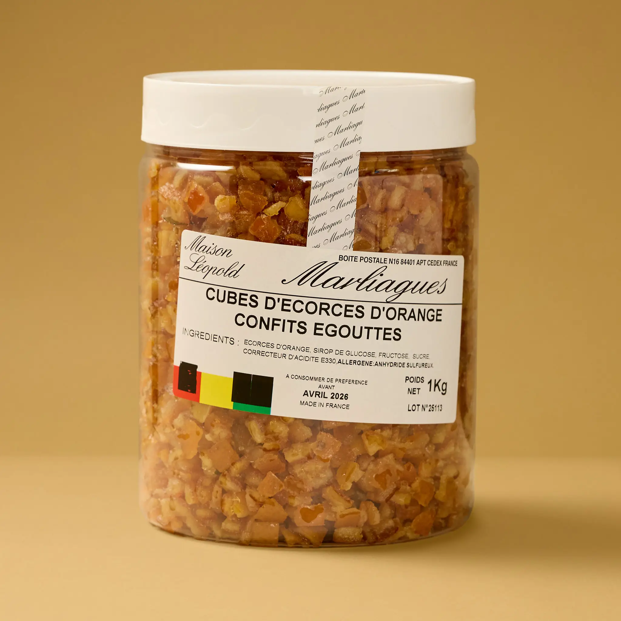ECORCE ORANGE CUBE              1kg    MARLIAGUES