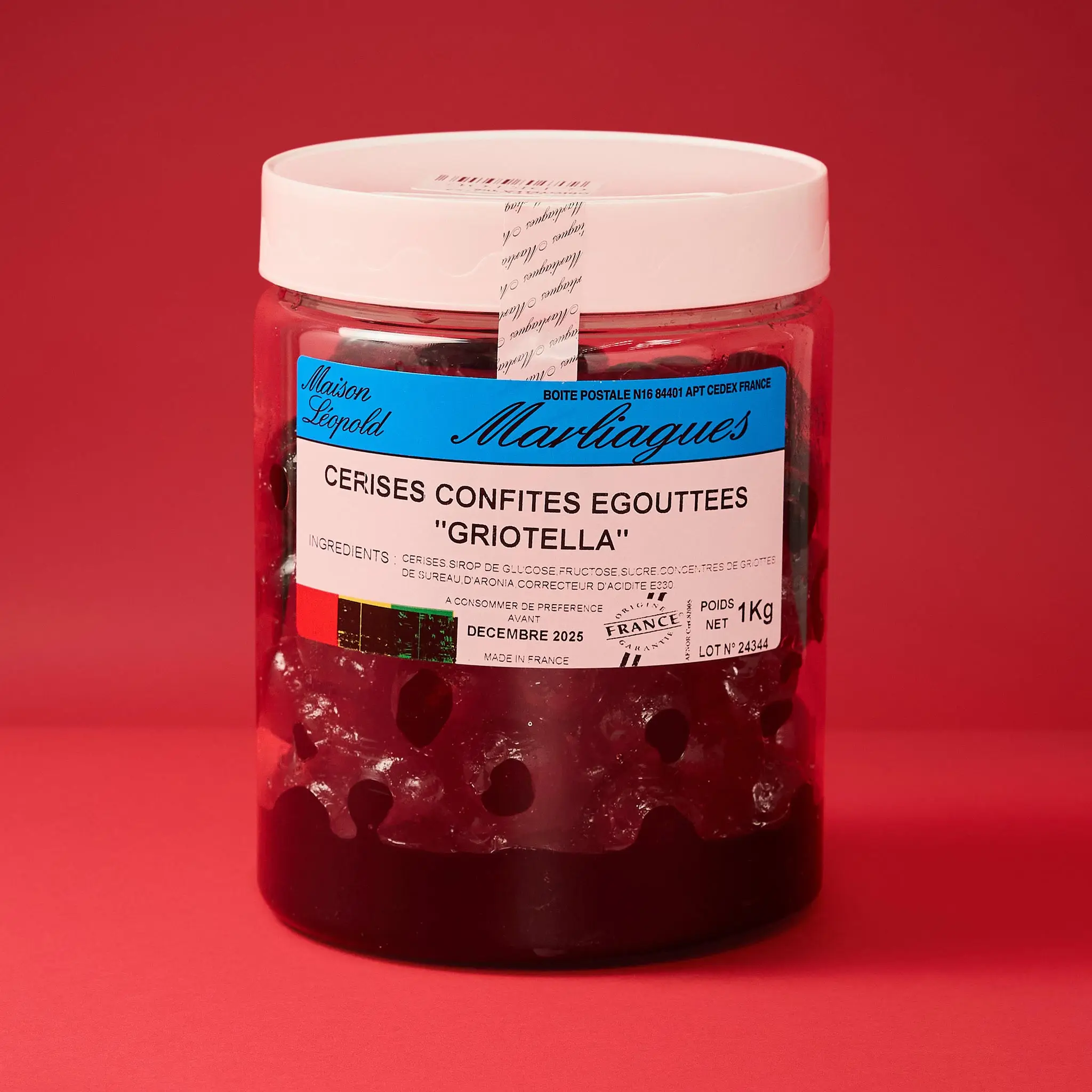 CERISES CONFITES GRIOTELLA    1kg    MARLIAGUES