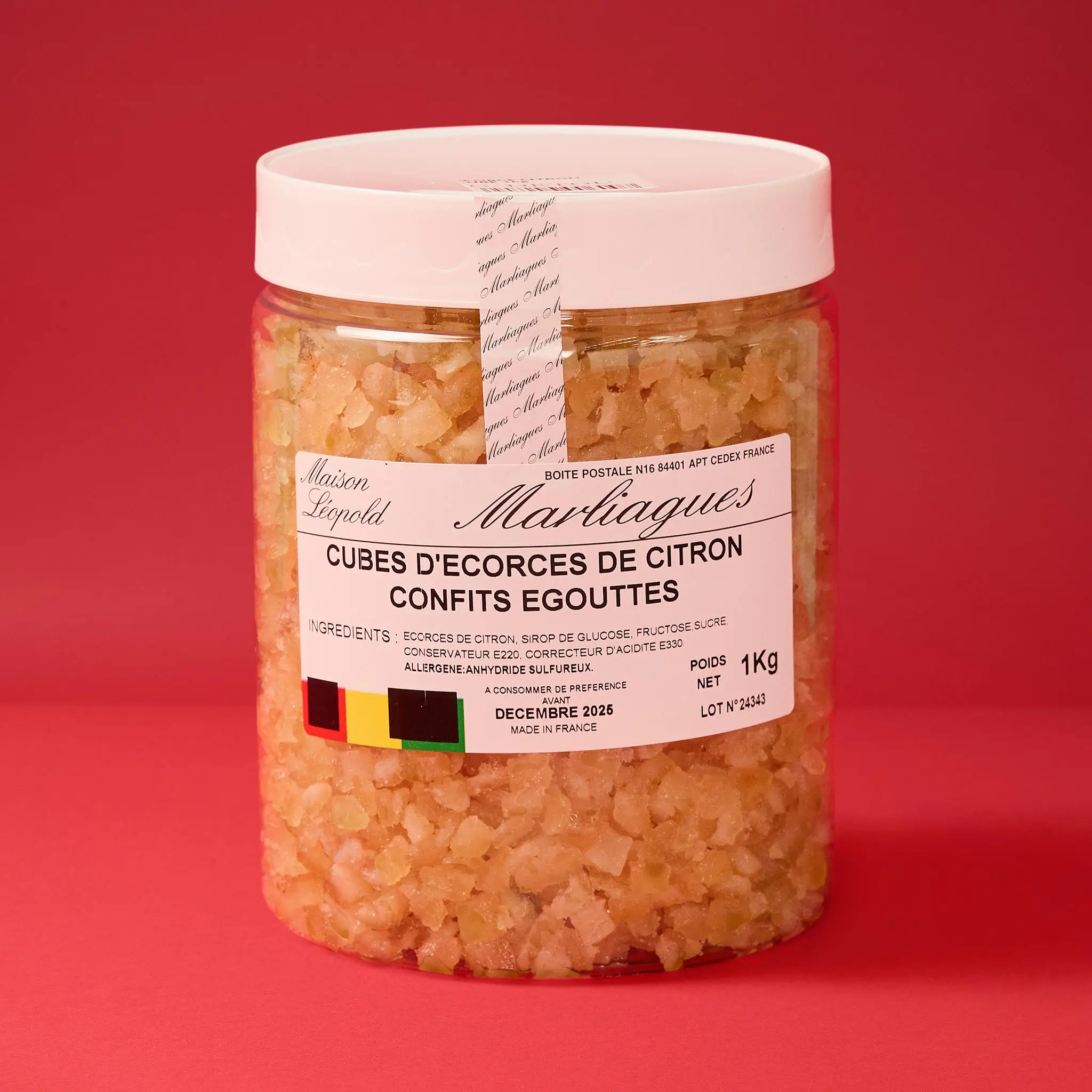 ECORCE CITRON CUBE              1kg    MARLIAGUES