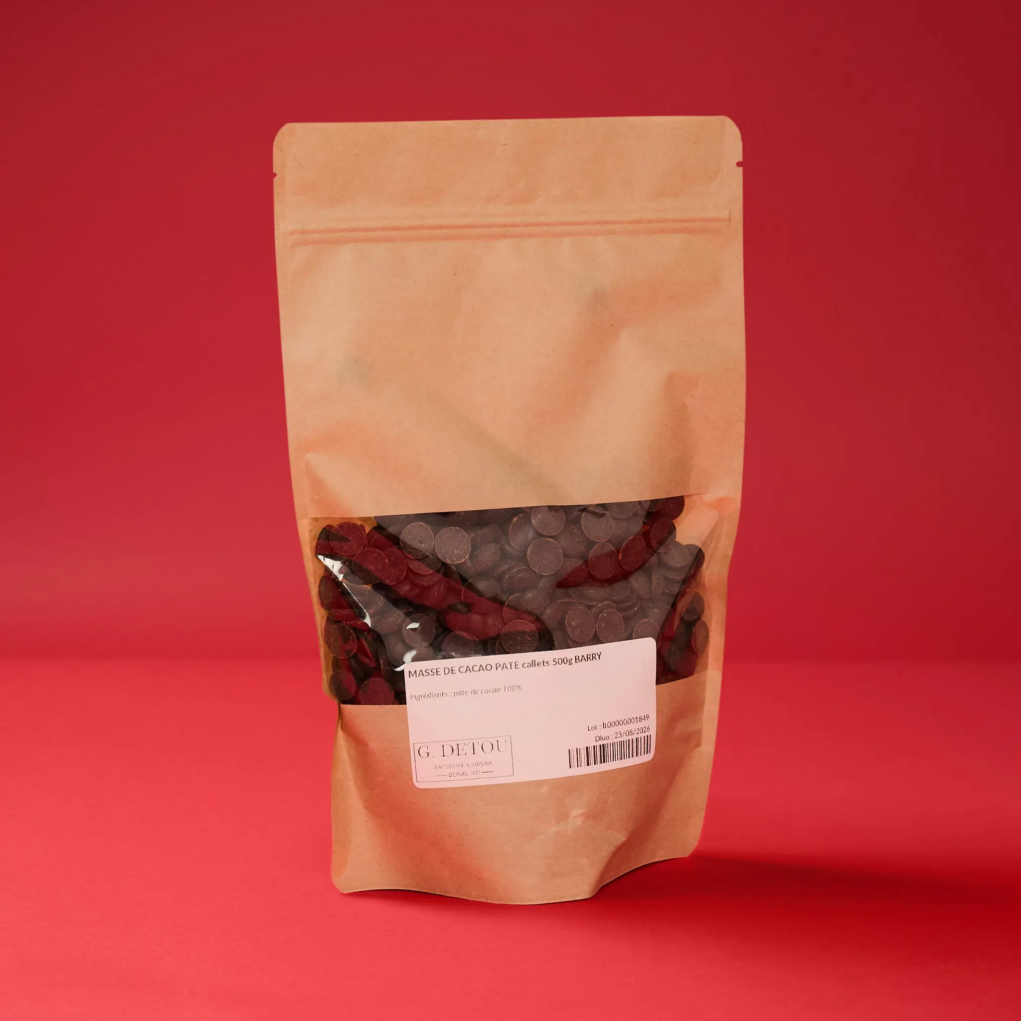 MASSE DE CACAO PATE callets  500g  BARRY