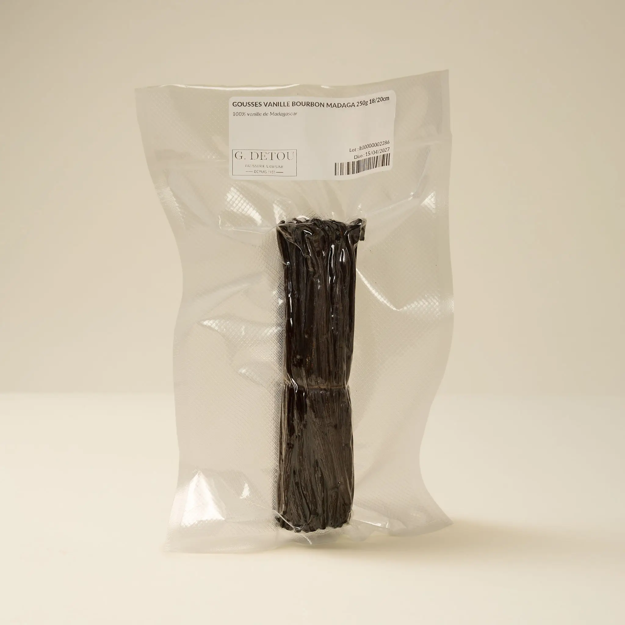 GOUSSES VANILLE BOURBON MADAGA 250g 18/20cm