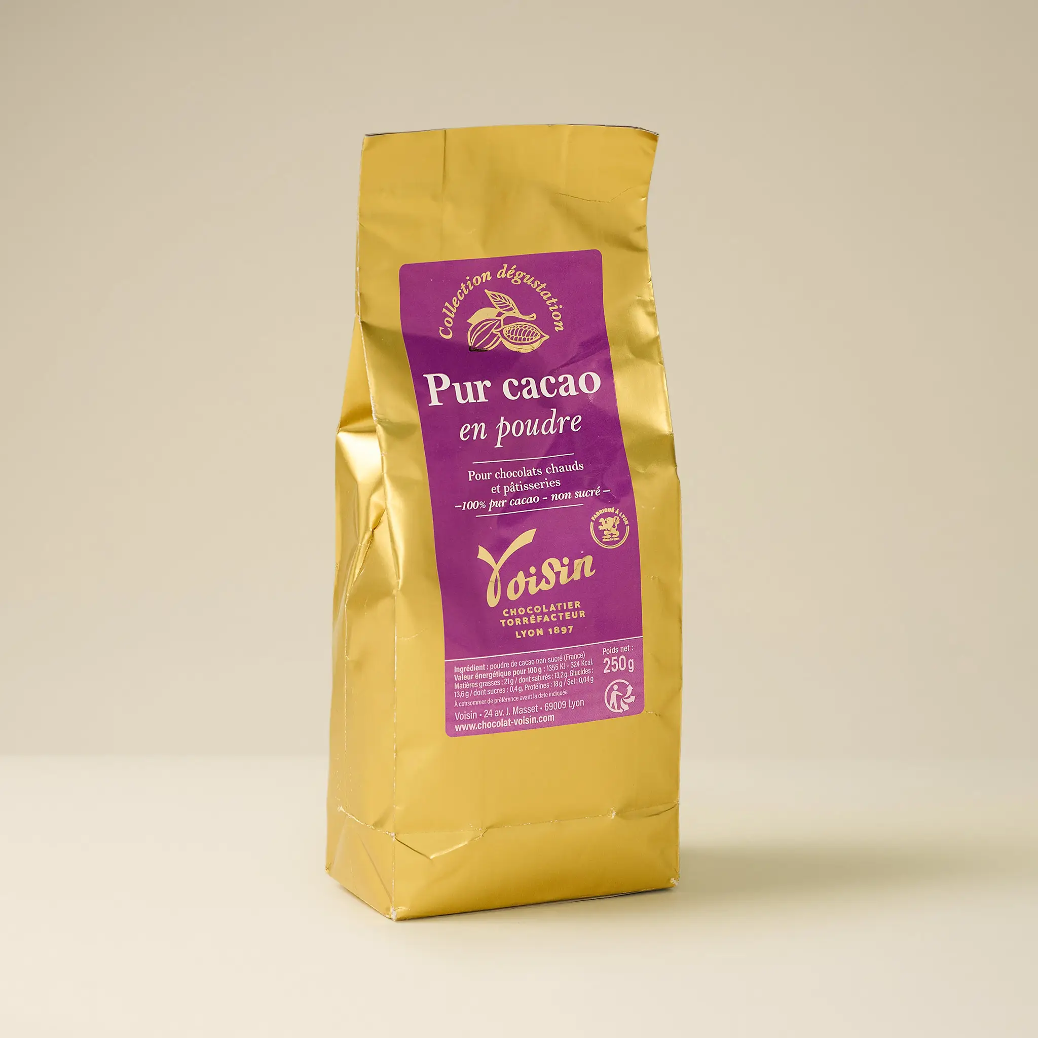 Cacao Pur et Amer en Poudre 250g VOISIN