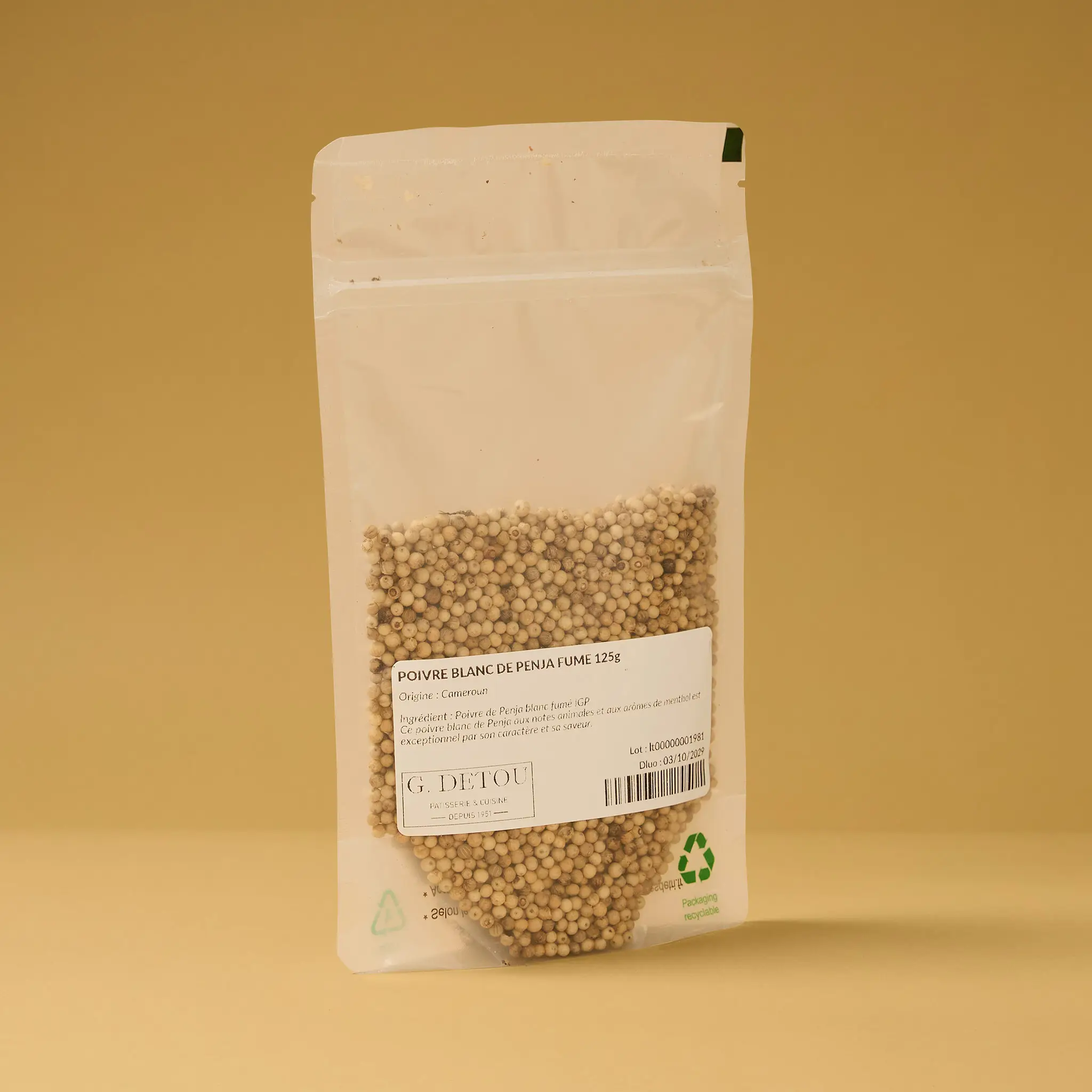 POIVRE BLANC DE PENJA FUME 125g