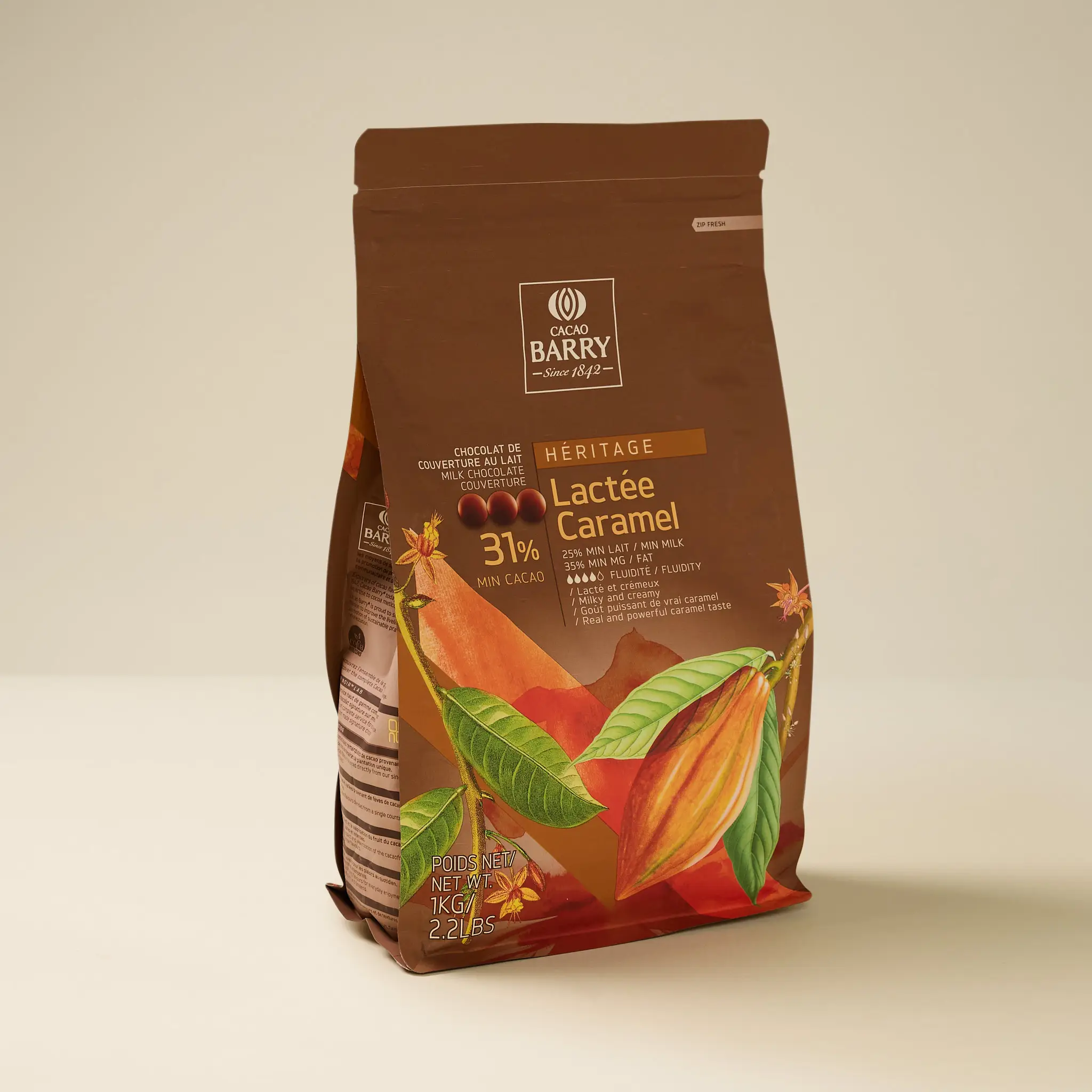 Pistole Lait Caramel 31,1%  1kg  BARRY