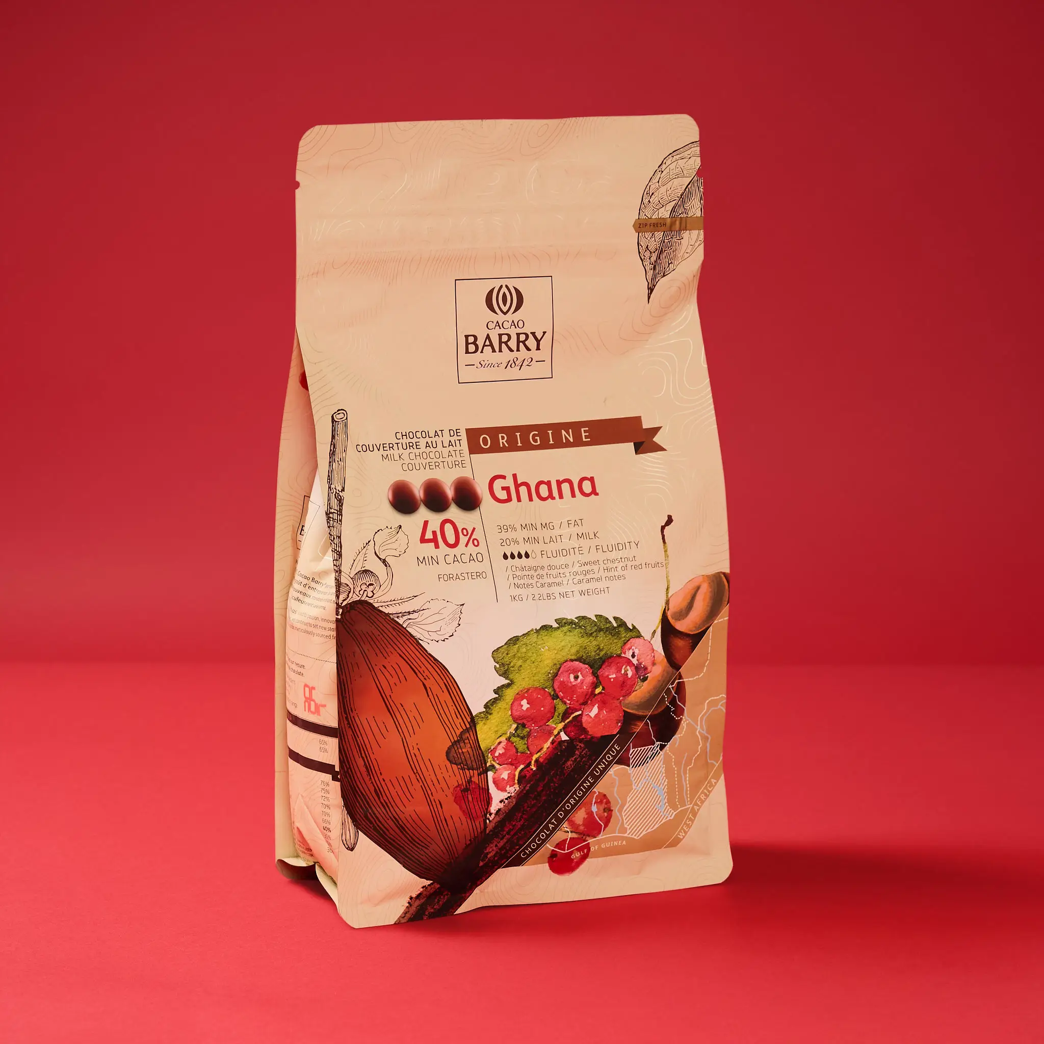 Pistole GHANA Lait 40,5% 1kg    BARRY