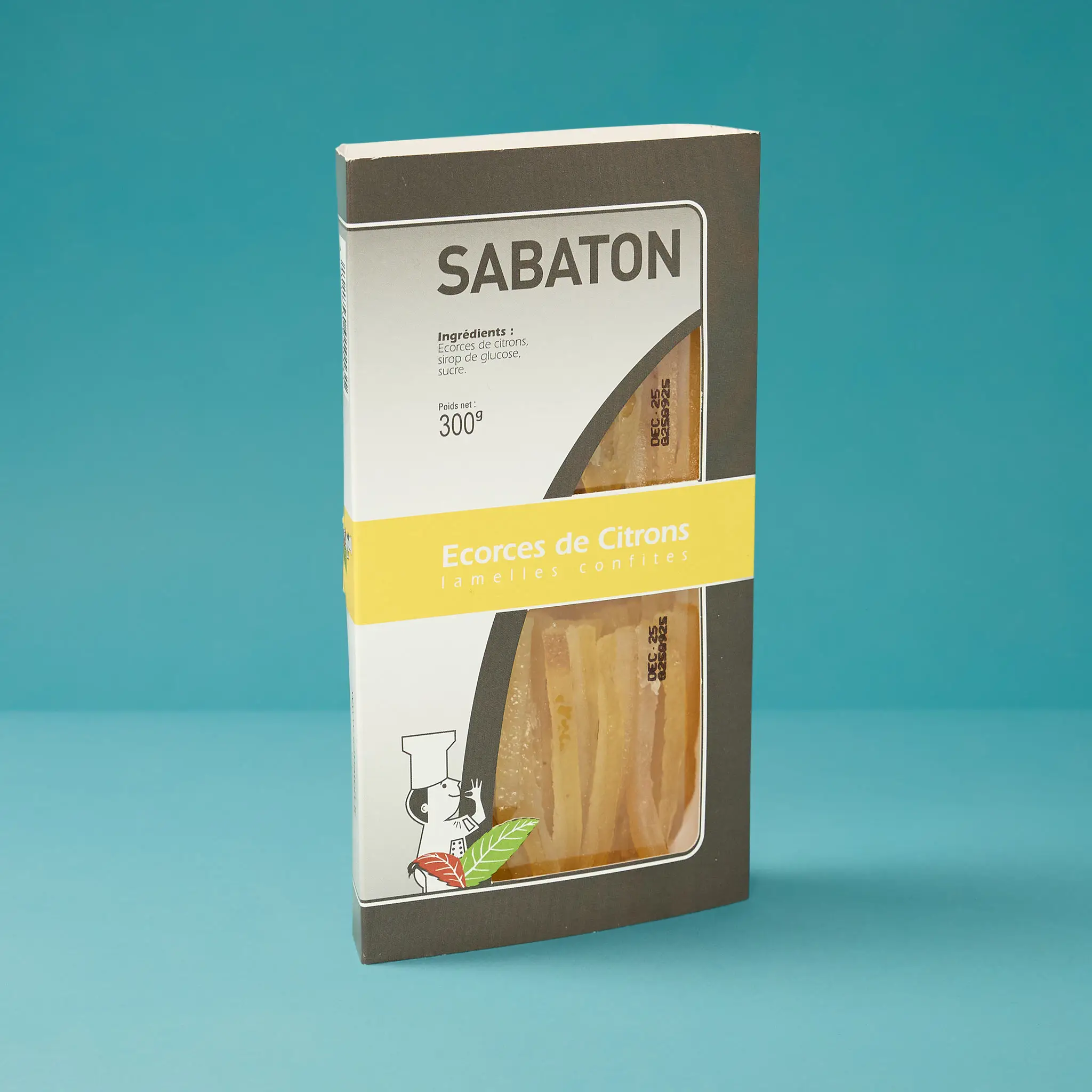 ECORCE CITRONS CONFITE lamelle 300g    SABATON