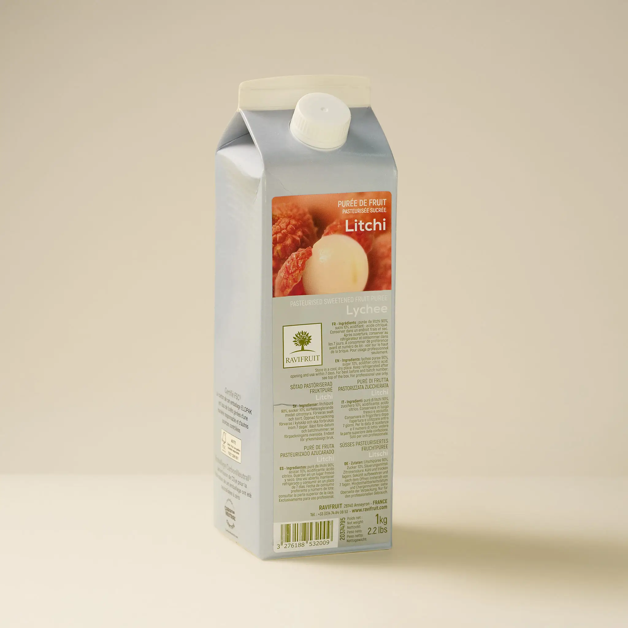 Purée   de LITCHIE    ambiante  1kg    RAVIFRUIT