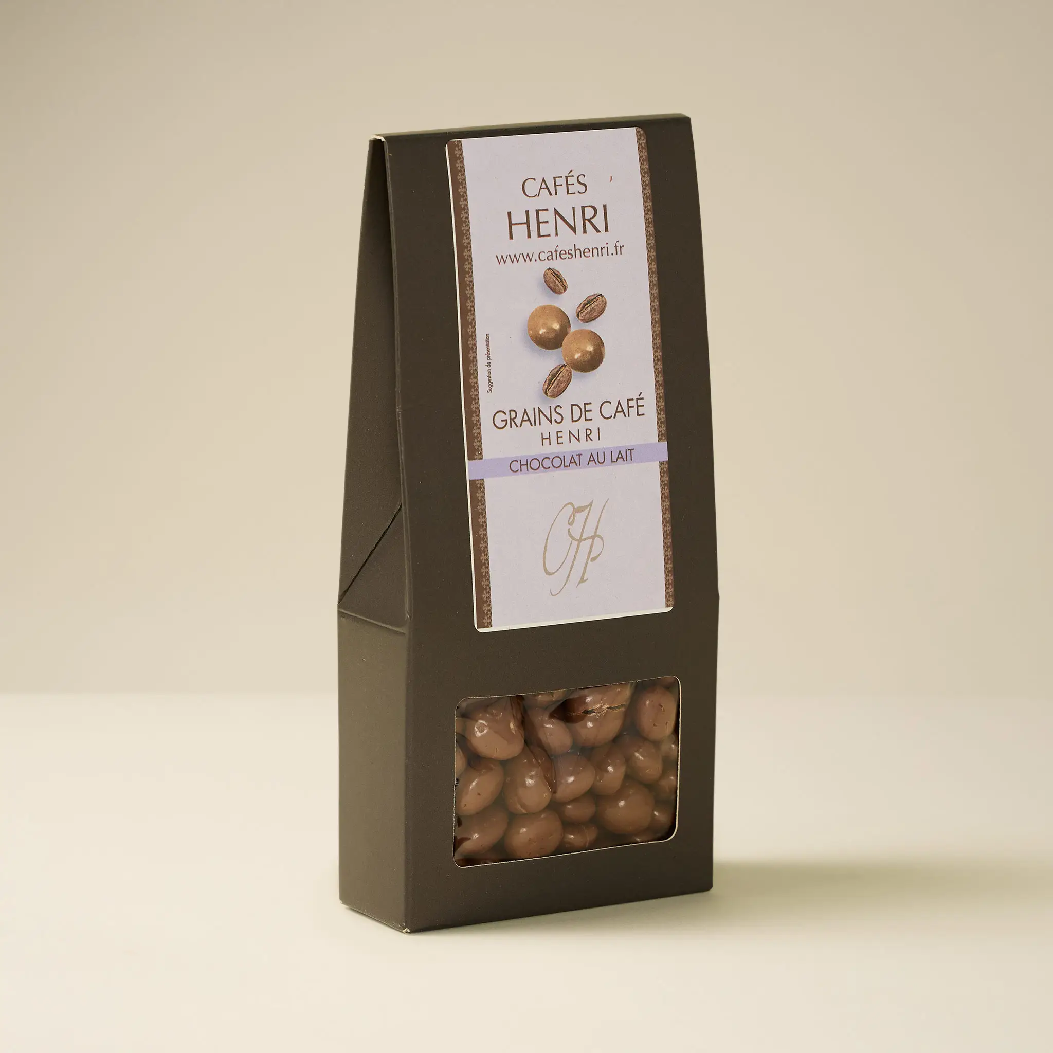 Grains de café chocolat au lait 100g CAFE HENRI