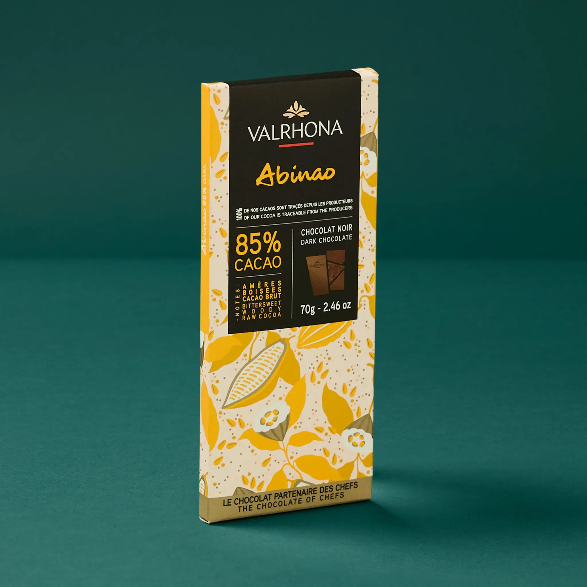 Tab NOIR ABINAO  85%       70g    VALRHONA
