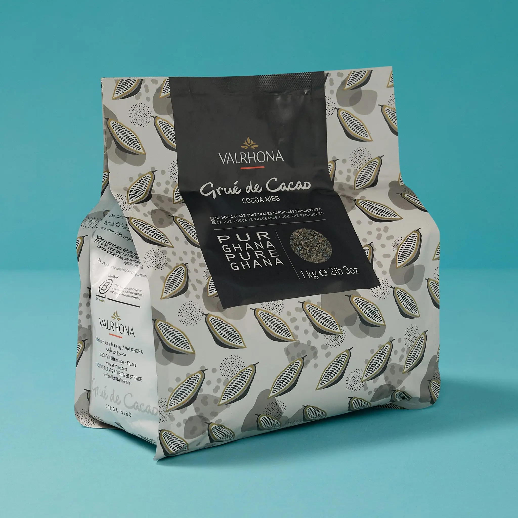 GRUE de FEVE de CACAO Torréfié 1kg  VALRHONA