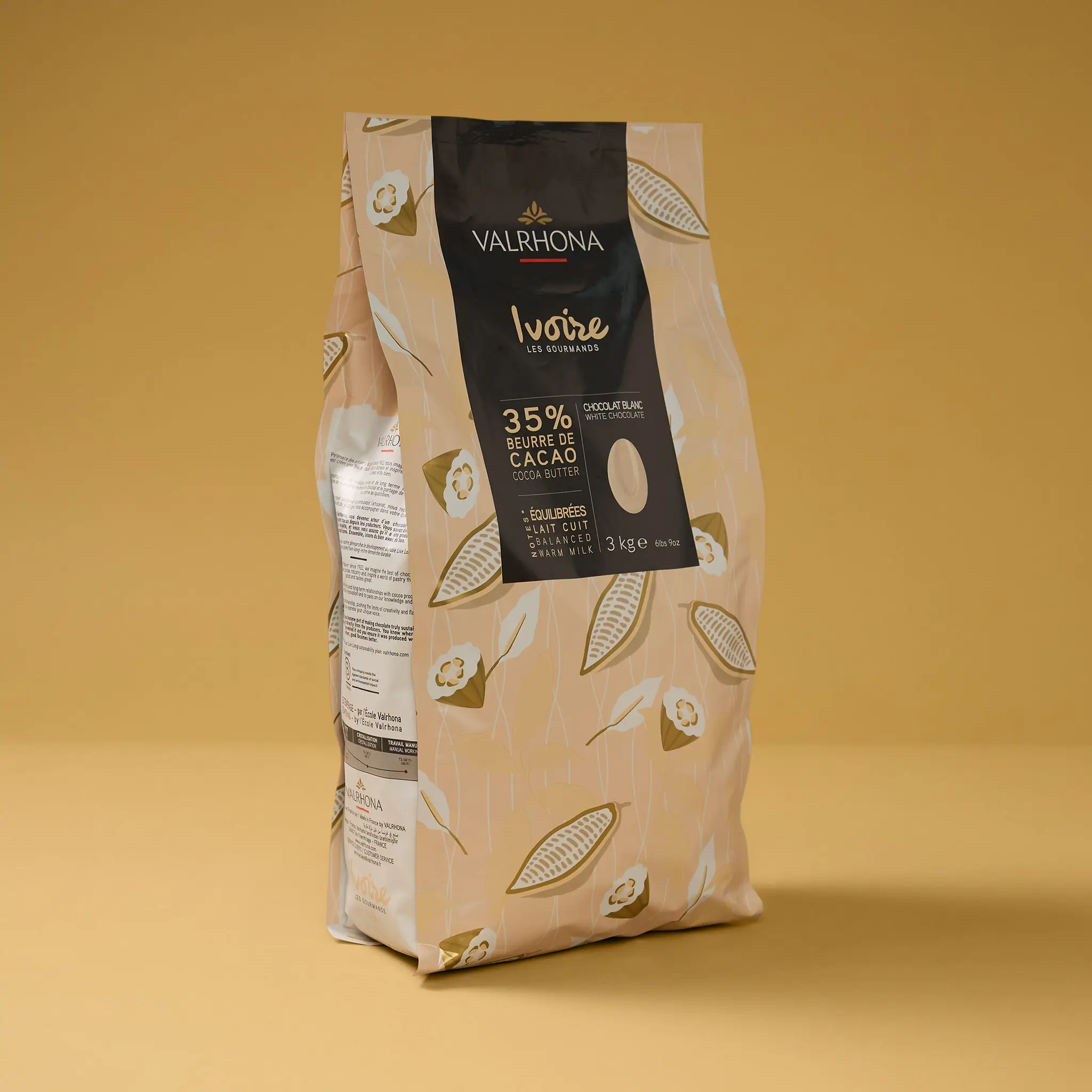 Chocolat IVOIRE fève 3kg  VALRHONA