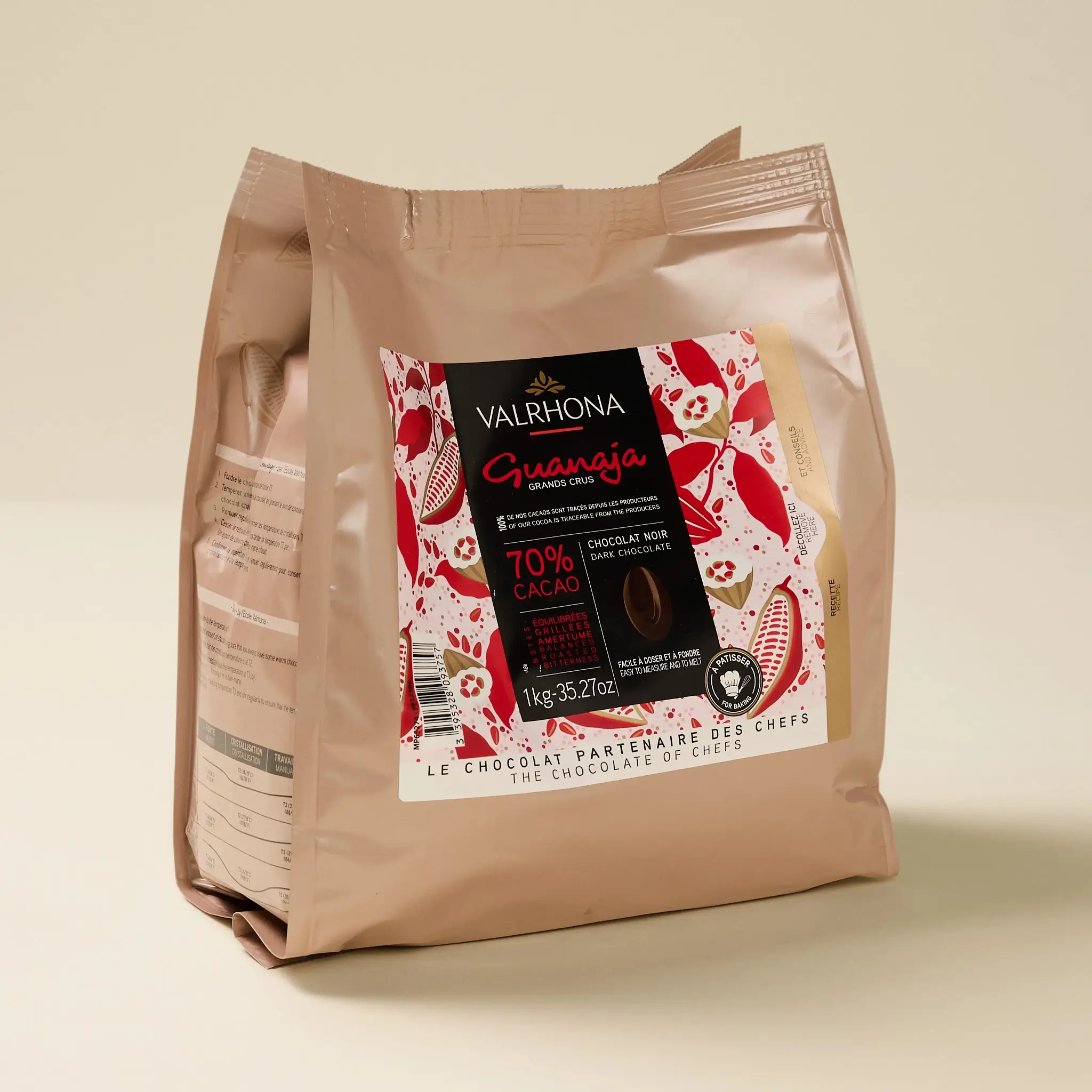Chocolat GUANAJA  Noir 70% fève 1kg    VALRHONA