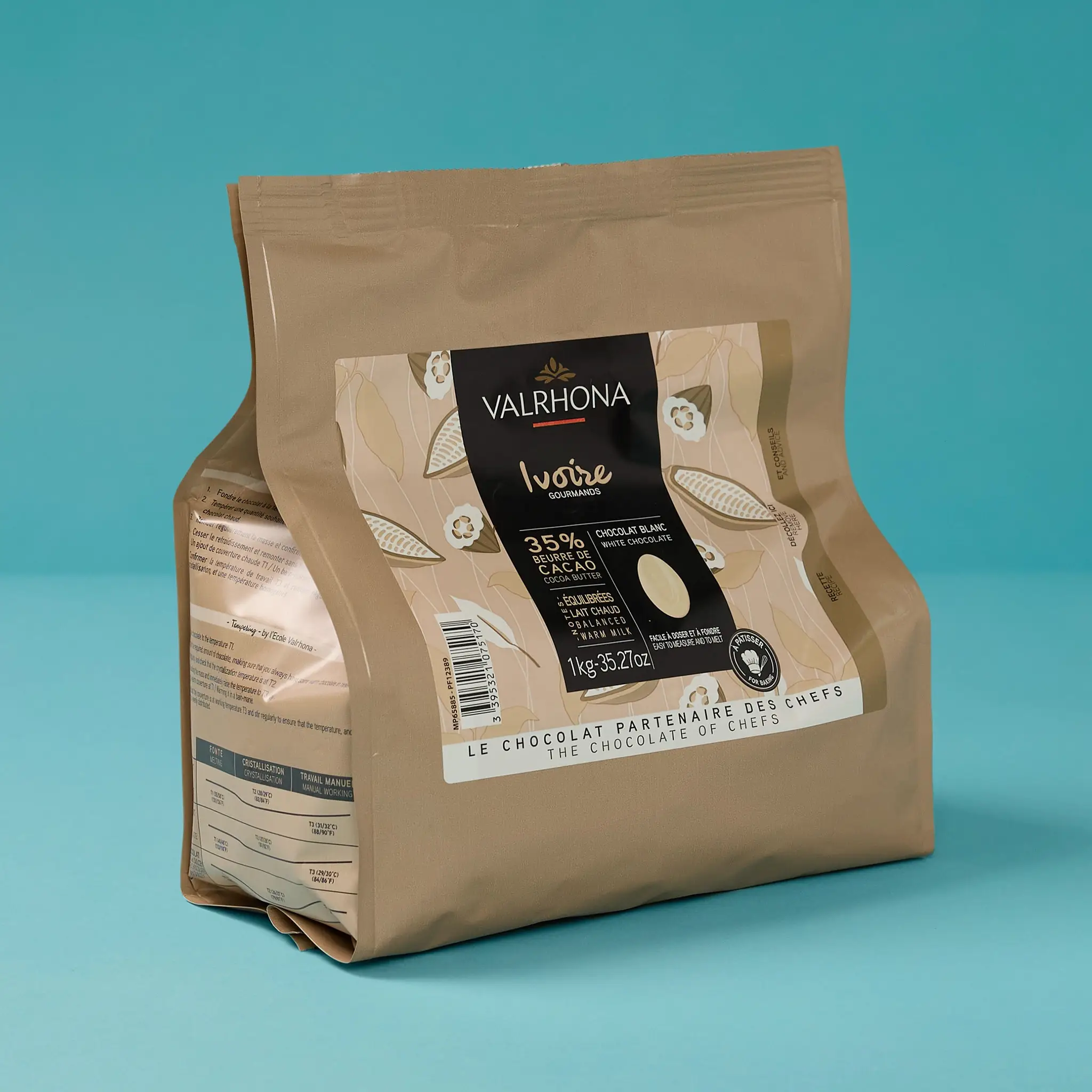 Chocolat IVOIRE fève 1kg  VALRHONA