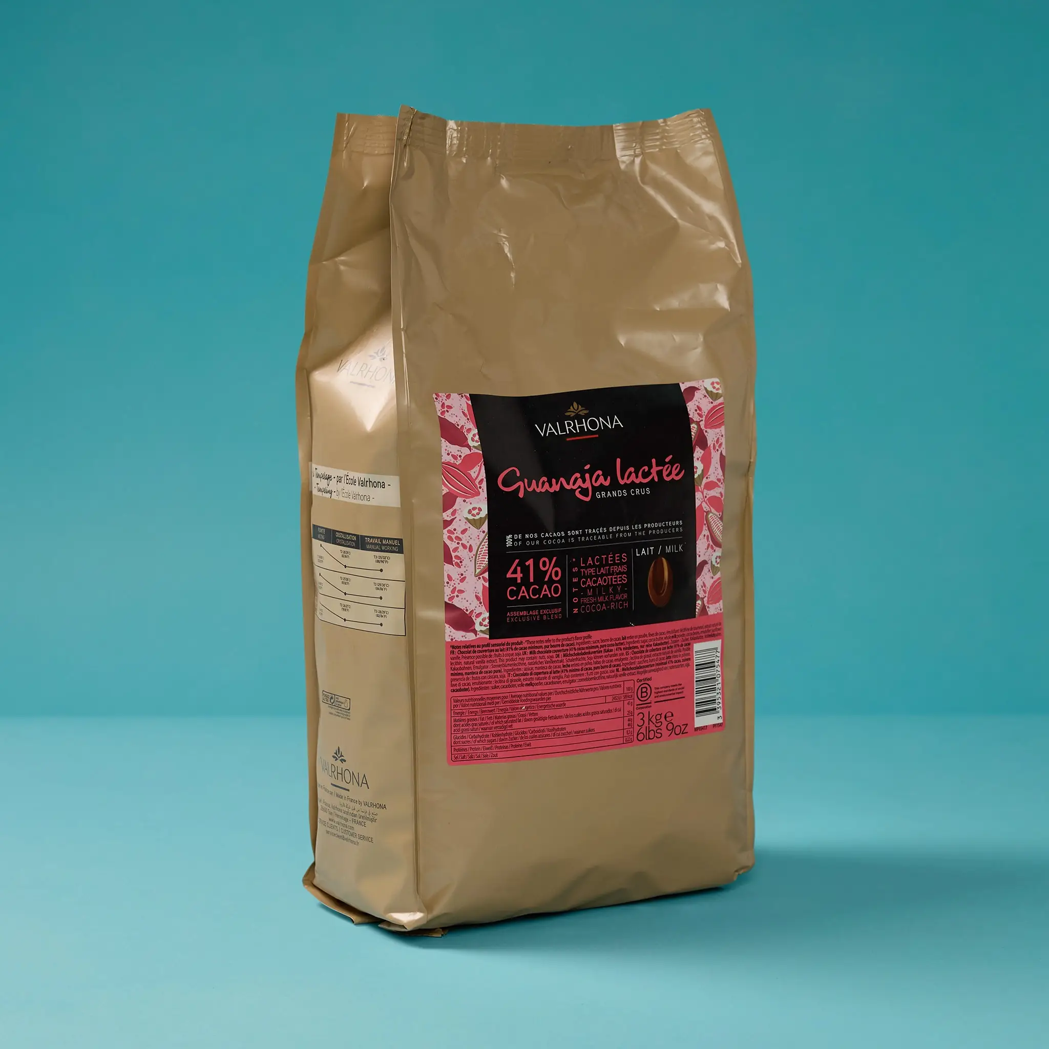 Chocolat GUANAJA  Lait 41% fève 3kg    VALRHONA