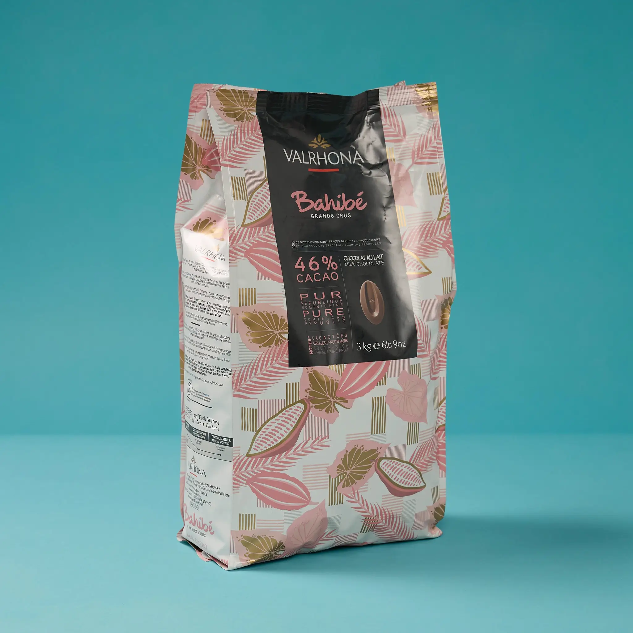 Chocolat BAHIBE Lait 46% fève 3kg    VALRHONA
