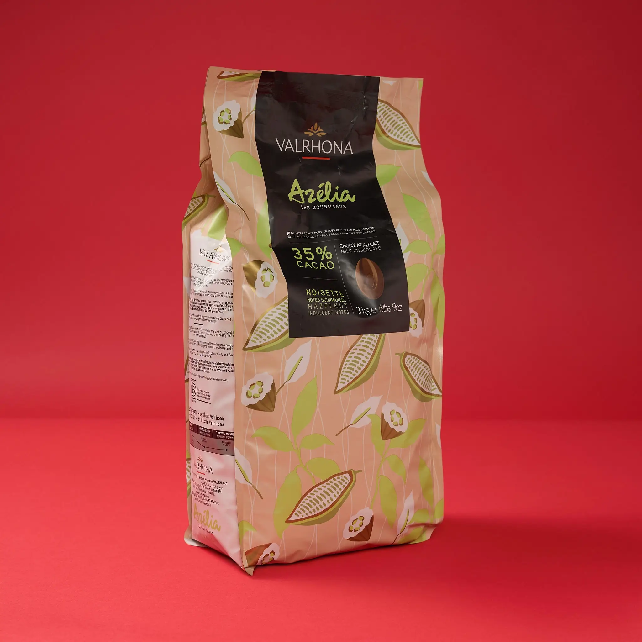 Chocolat AZELIA Lait 35%   fève 3kg    VALRHONA
