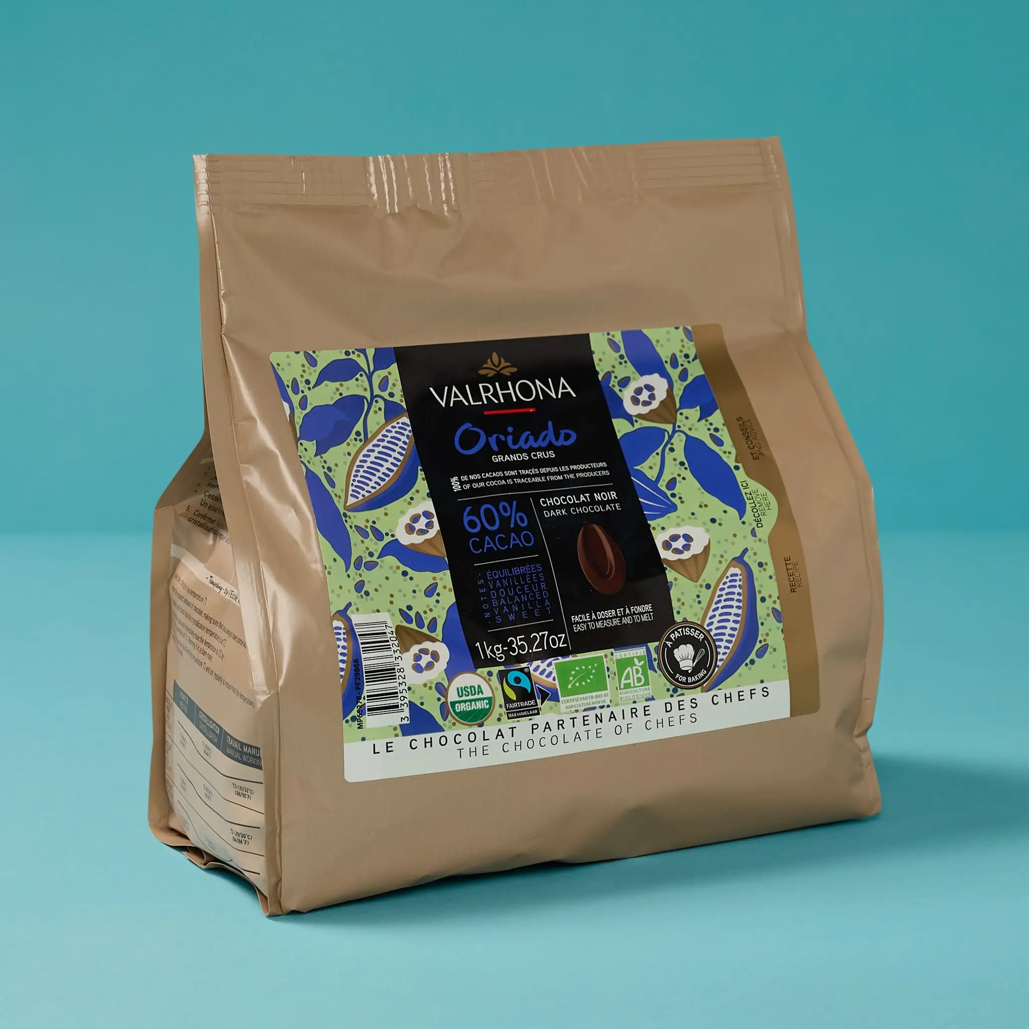 Chocolat Oriado       60%  fève 1kg    VALRHONA