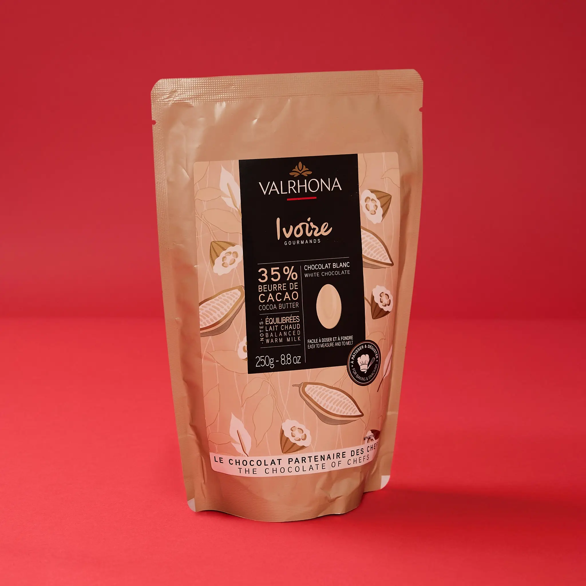 CHOCOLAT IVOIRE 35% fève 250g    VALRHONA