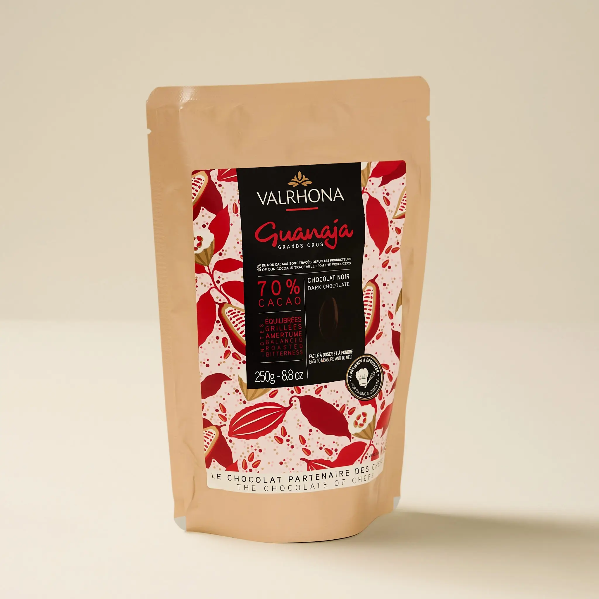 Chocolat GUANAJA Noir 70% fève 250g    VALRHONA