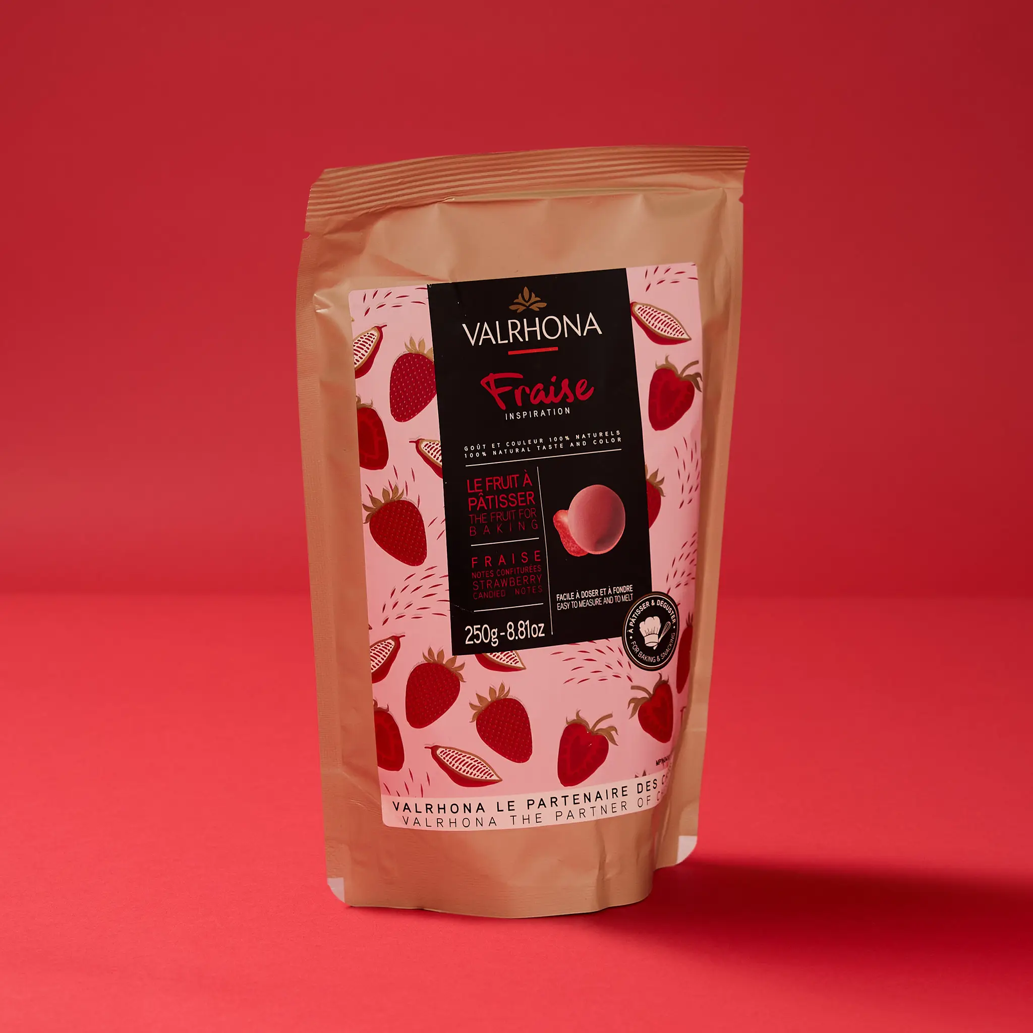 Chocolat Inspiration Fraise 250g DROPS VALRHONA