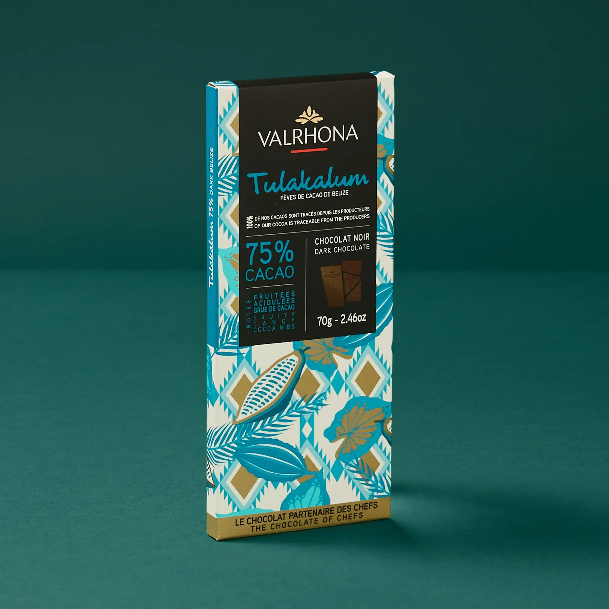 Tab. Tulakalum 75% Pur Belize   70g    VALRHONA