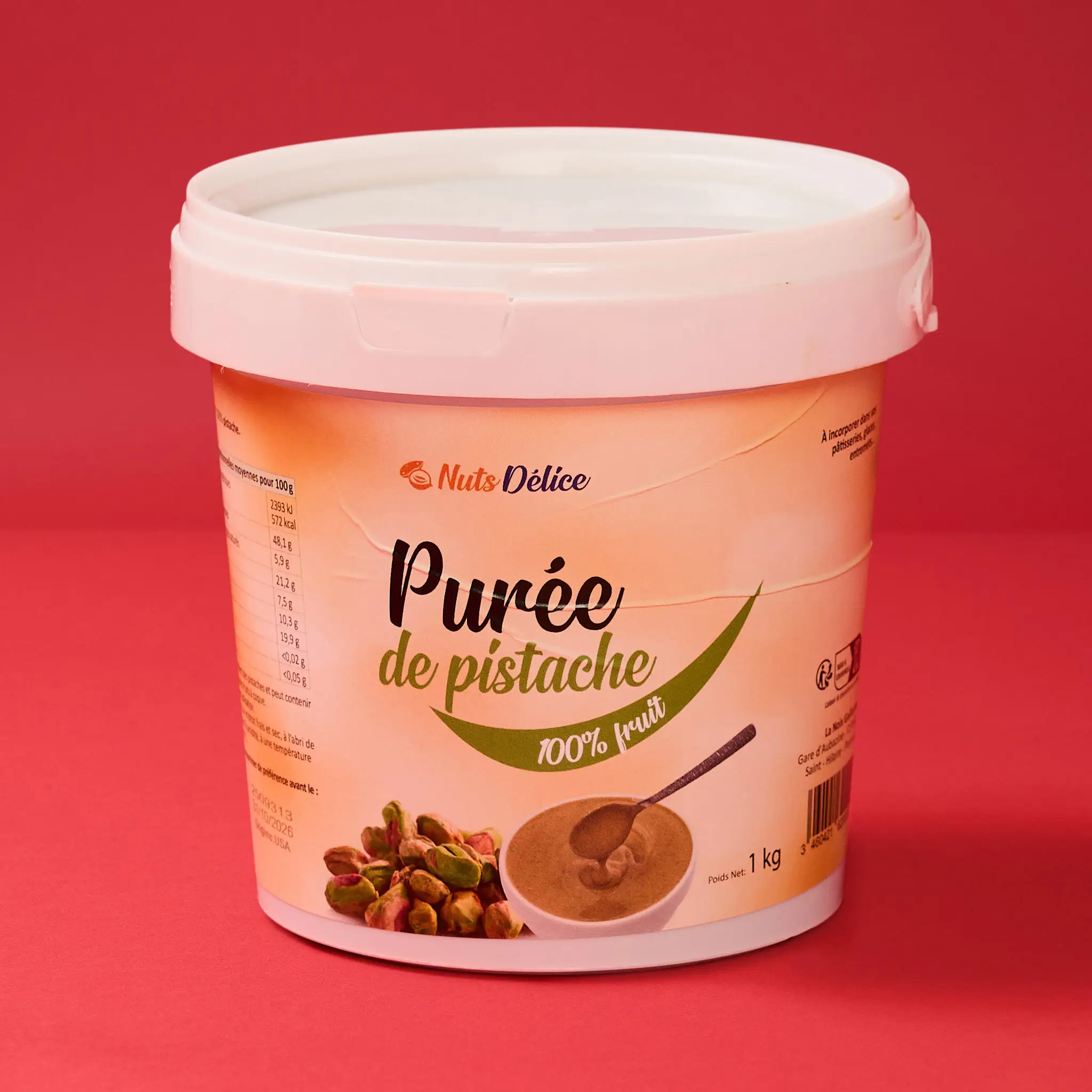 Purée 100% PISTACHE BRUTE 1kg
