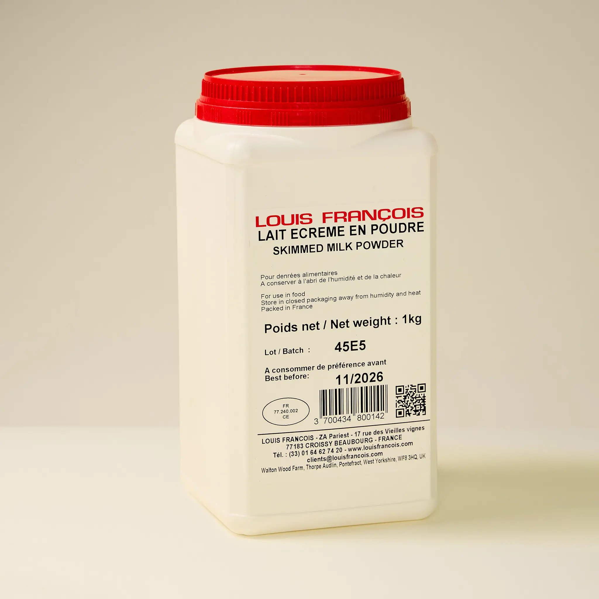 LAIT ECREME EN POUDRE 1kg    LOUIS F