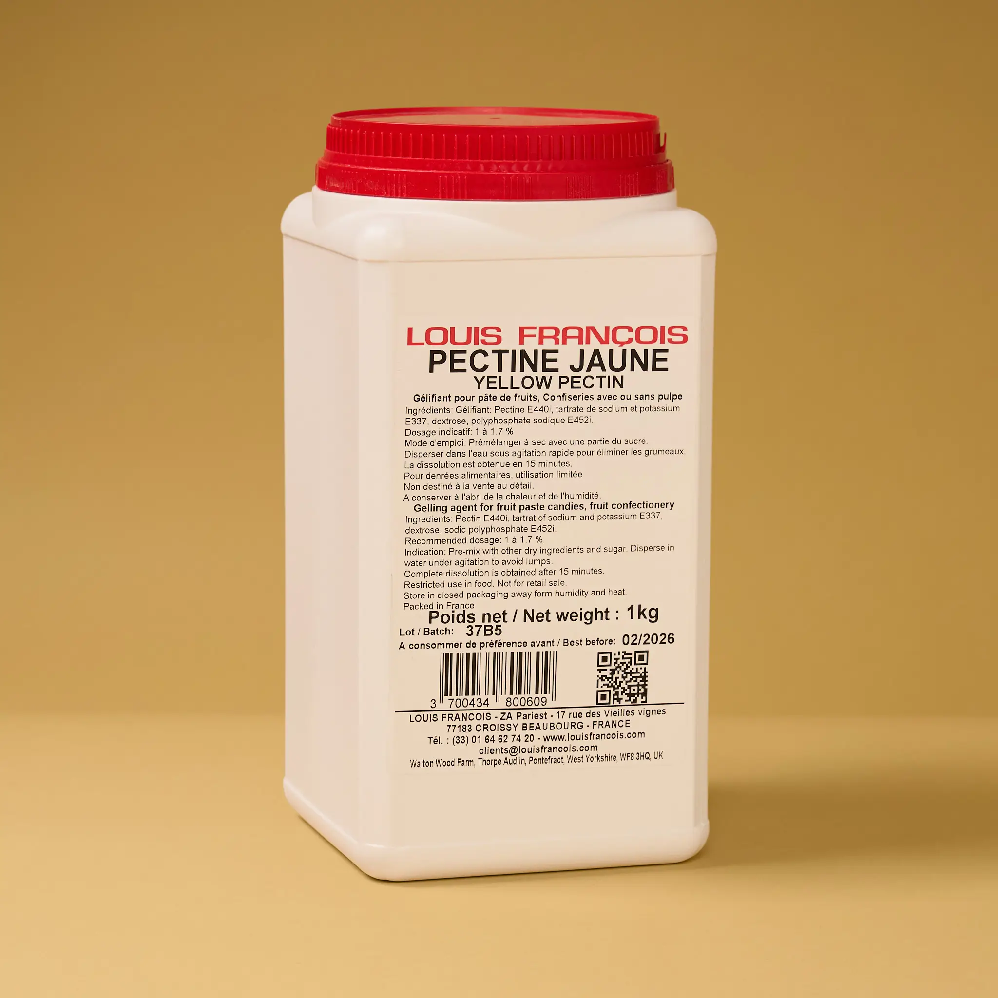PECTINE PRISE LENTE RUBAN JAUNE 1Kg    LOUIS F