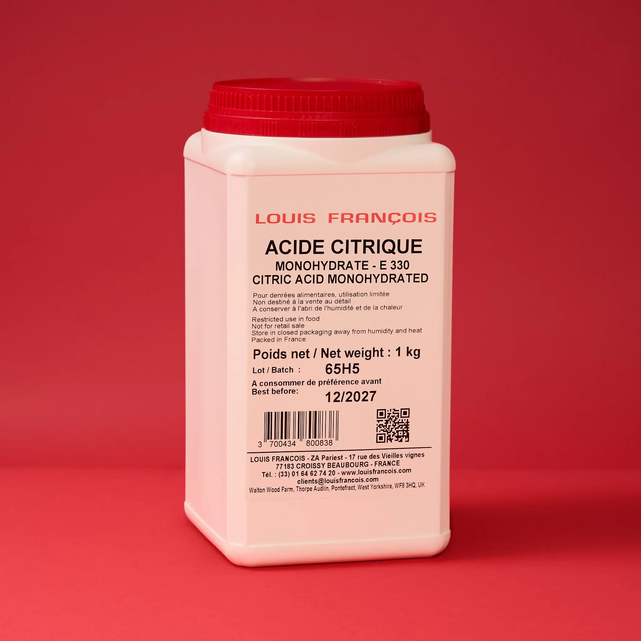 ACIDE CITRIQUE MONOHYDRATANTE 1Kg LOUIS F