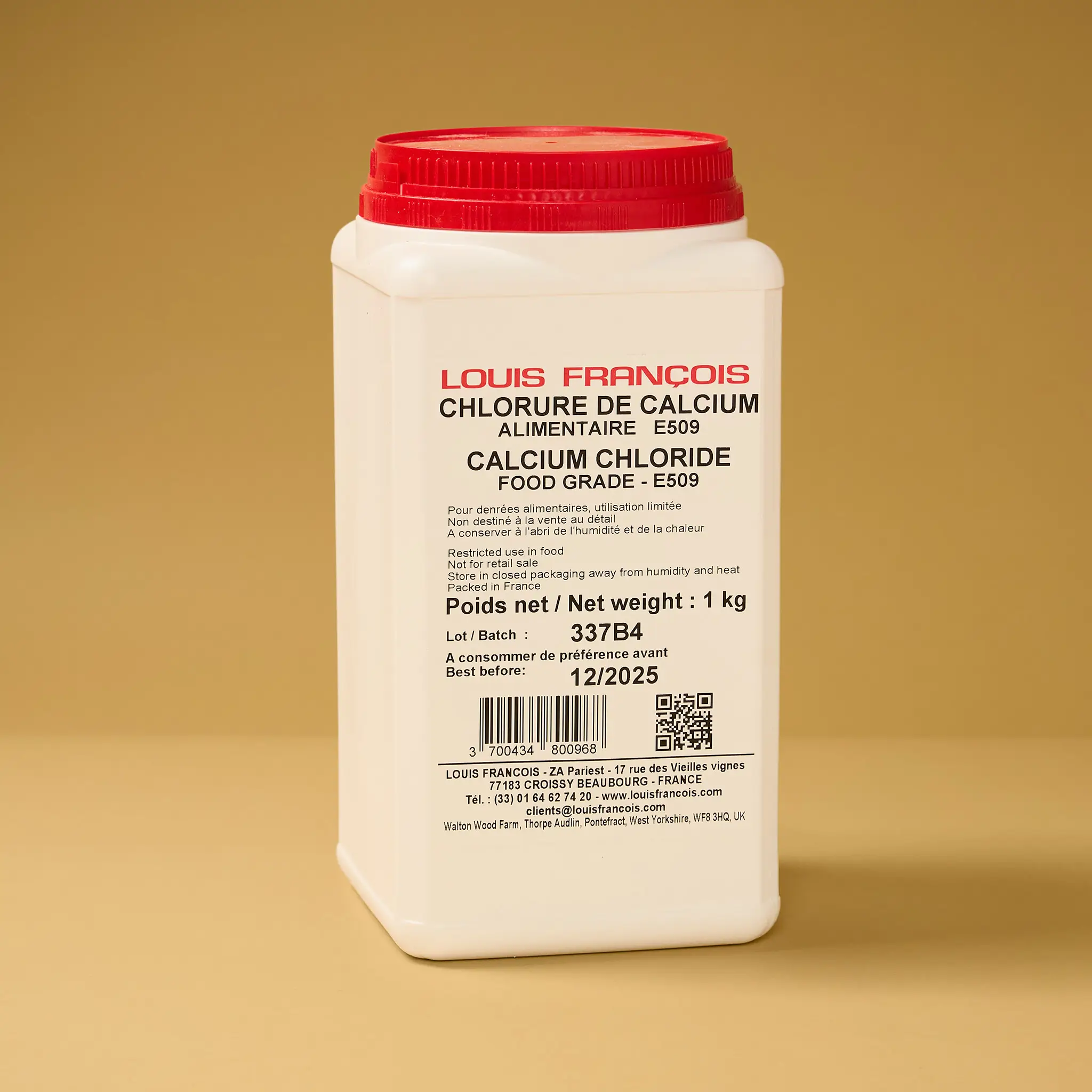 CHLORURE de CALCIUM Alimentaire 1Kg    LOUIS F