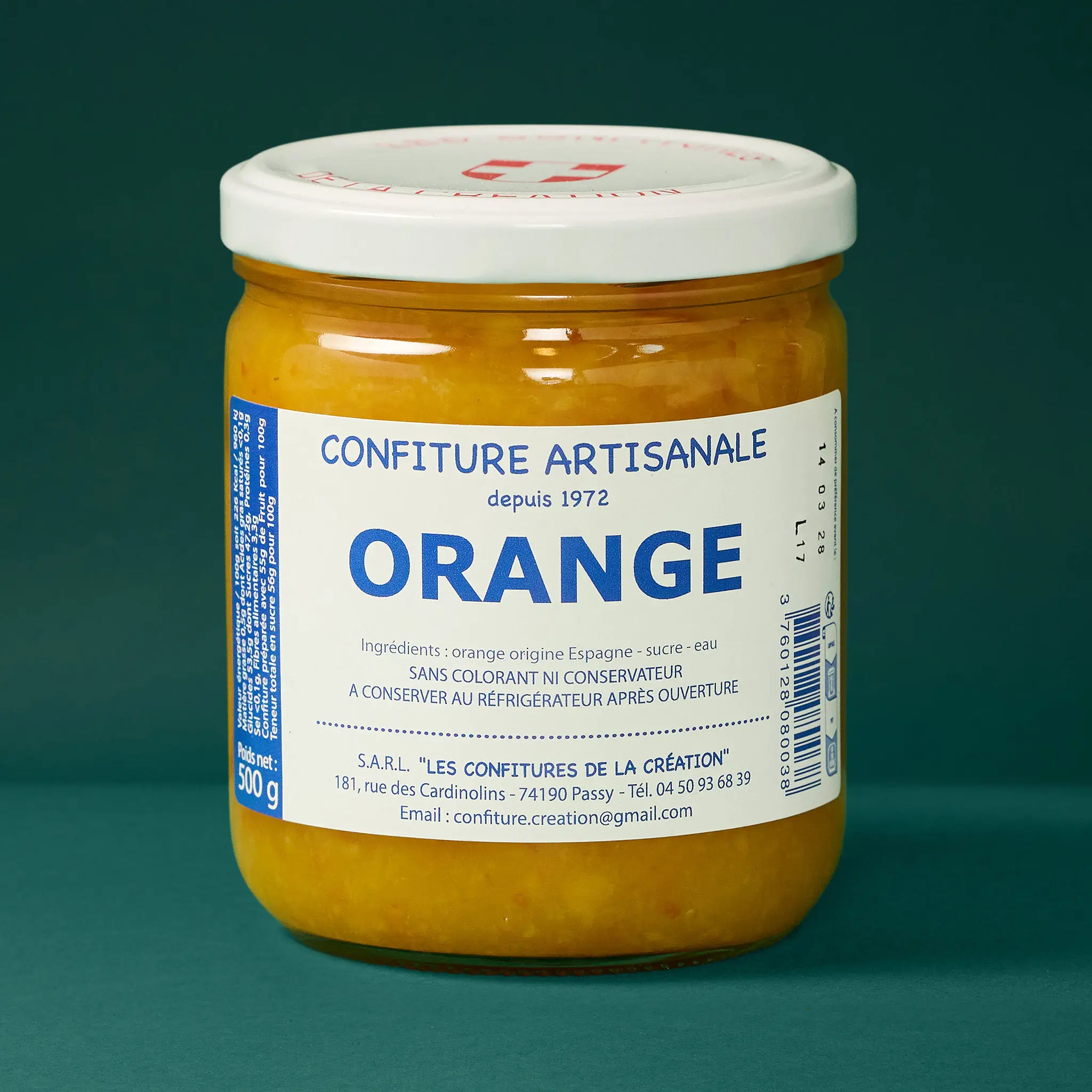Confiture d'ORANGE             500g    DARBELIN