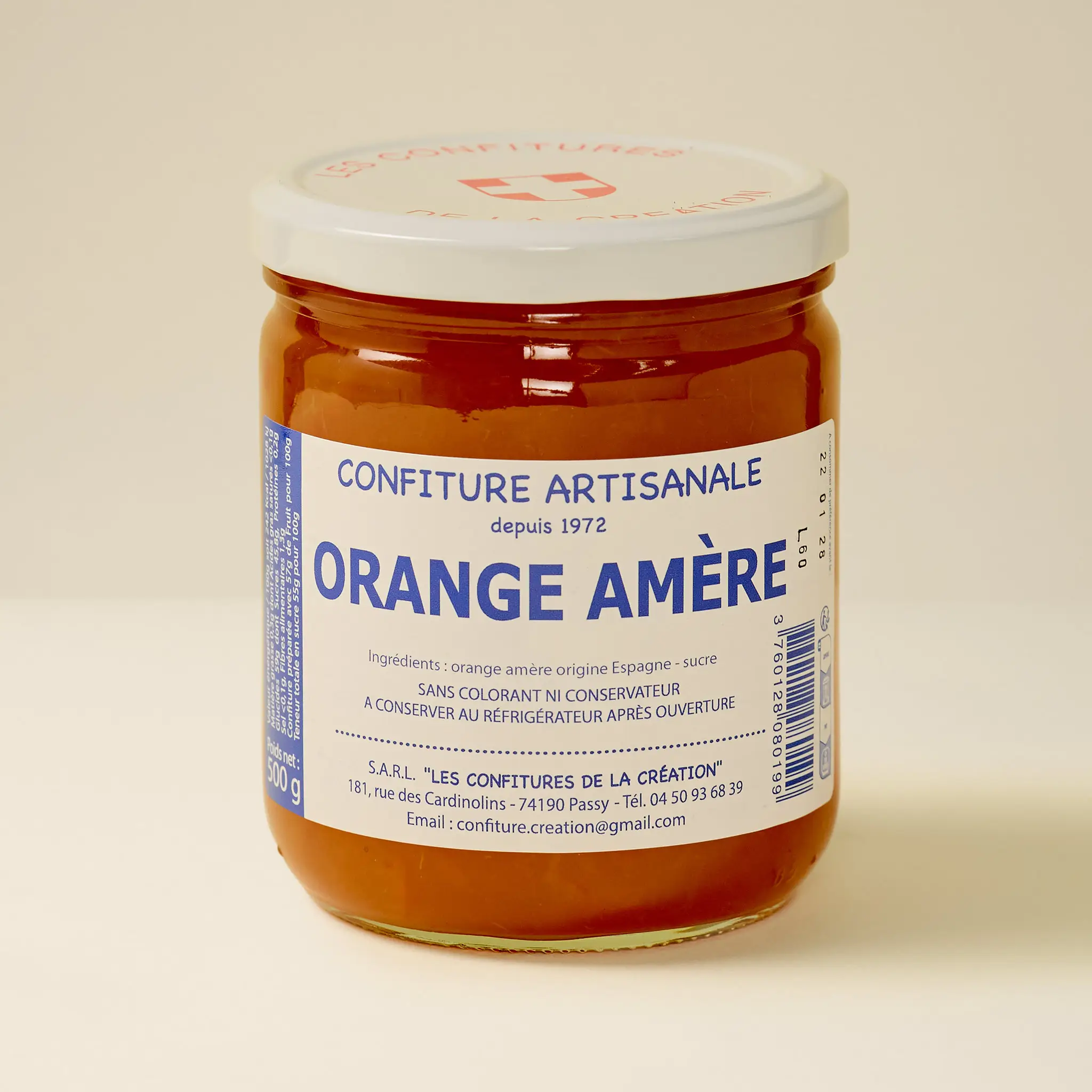 Confiture d'ORANGE Amère       500g    DARBELIN