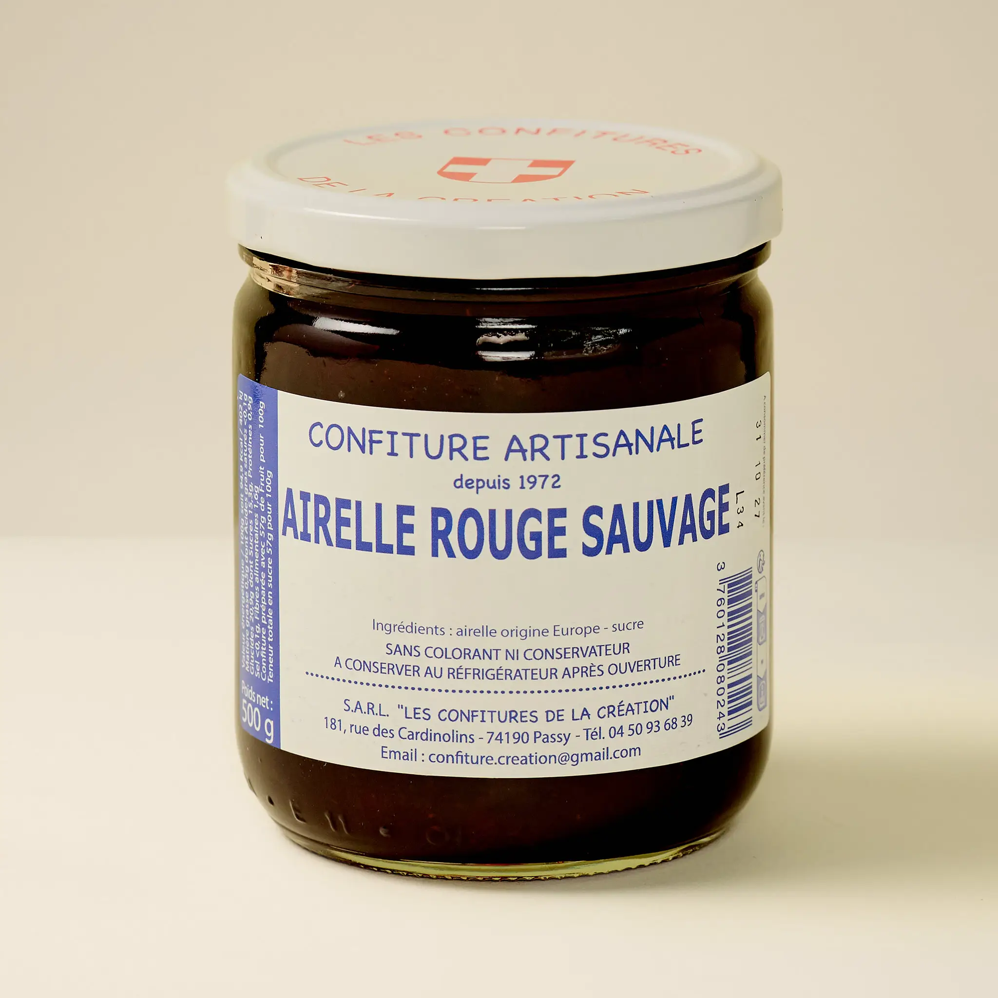 Confiture AIRELLE Rouge Sauvag 500g    DARBELIN