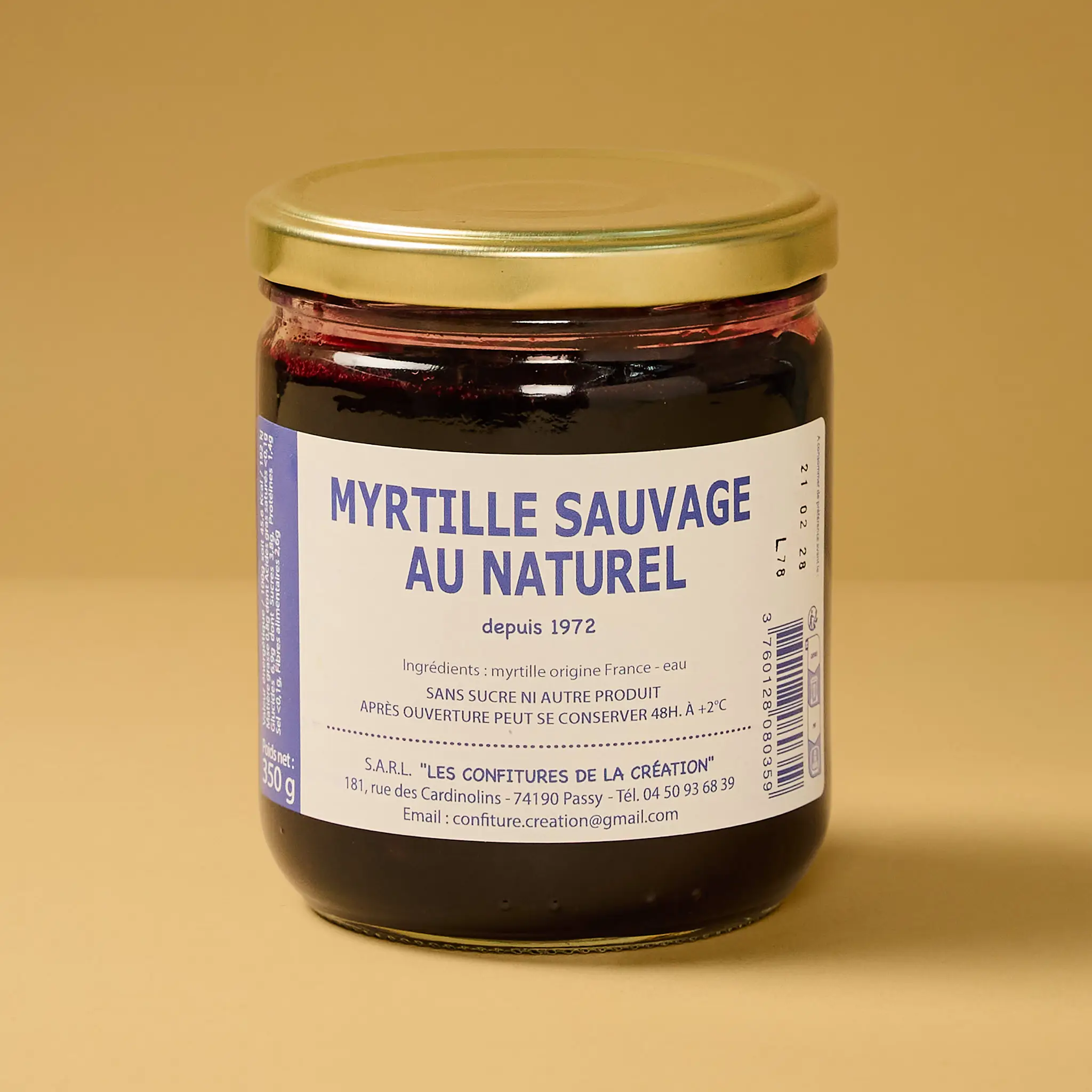 Myrtille Sauvage conservée     350g    DARBELIN