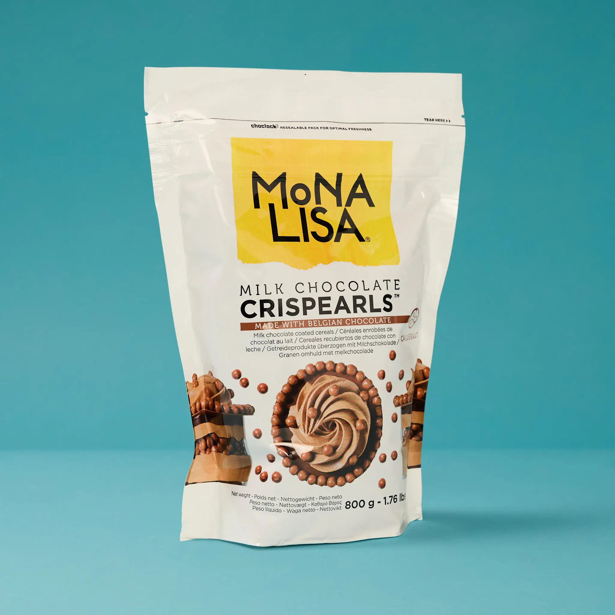 MONA LISA CRISPEARLS Lait 28,7 % cacao 800 g    BARRY