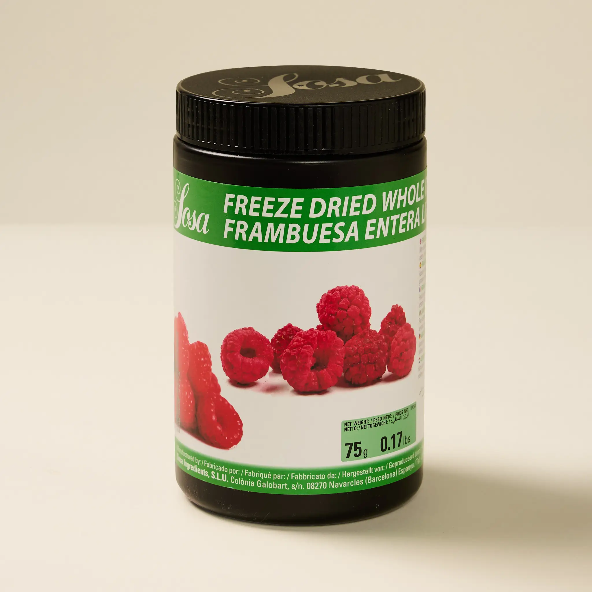 FRAMBOISE Entiere Lyophilisees 75g Sosa VALRHONA