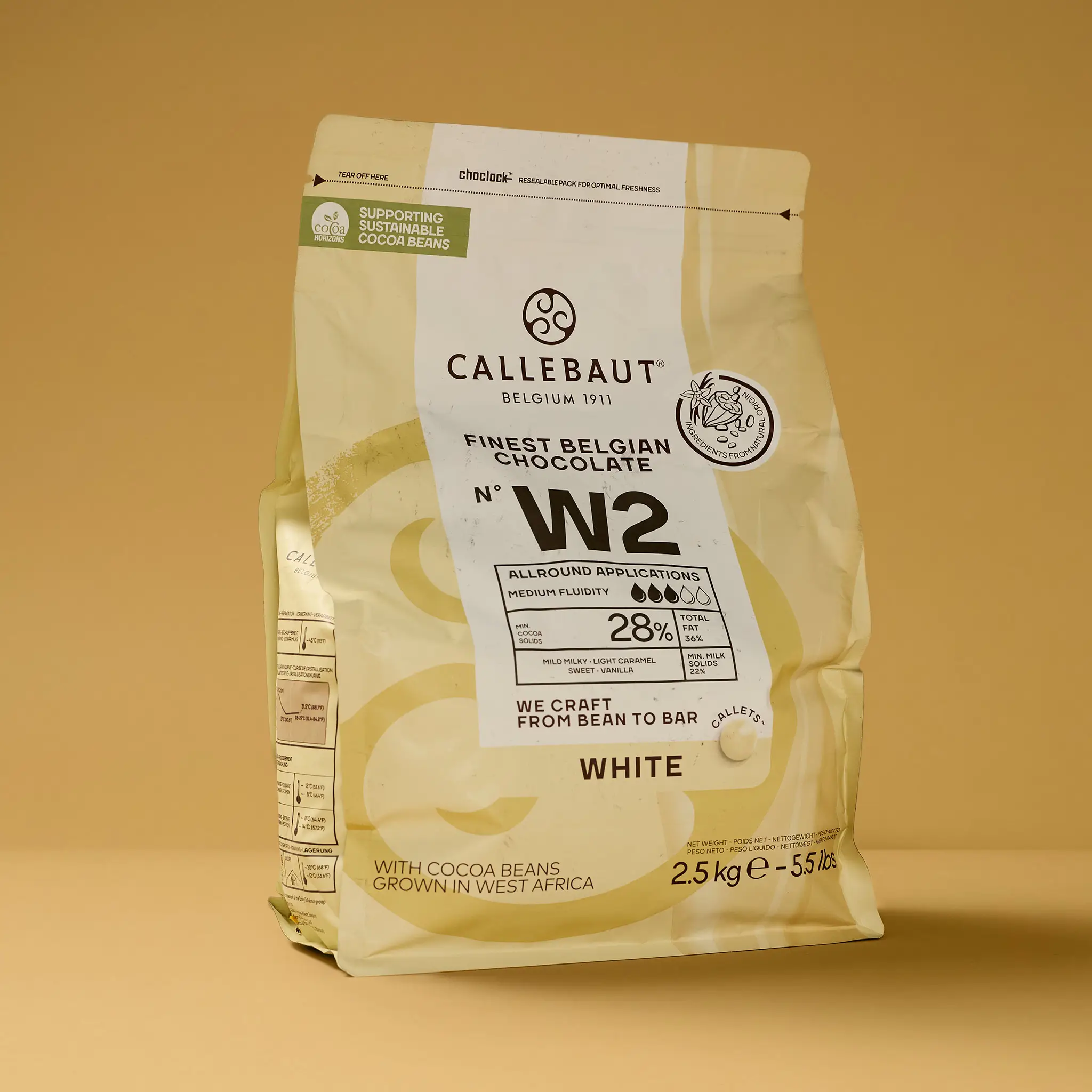 Chocolat BLANC 28% Callet 2,5kg BARRY