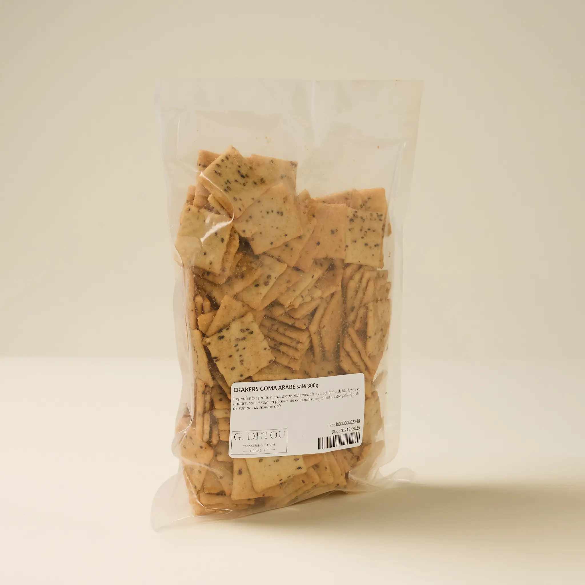CRAKERS GOMA ARABE salé 300g